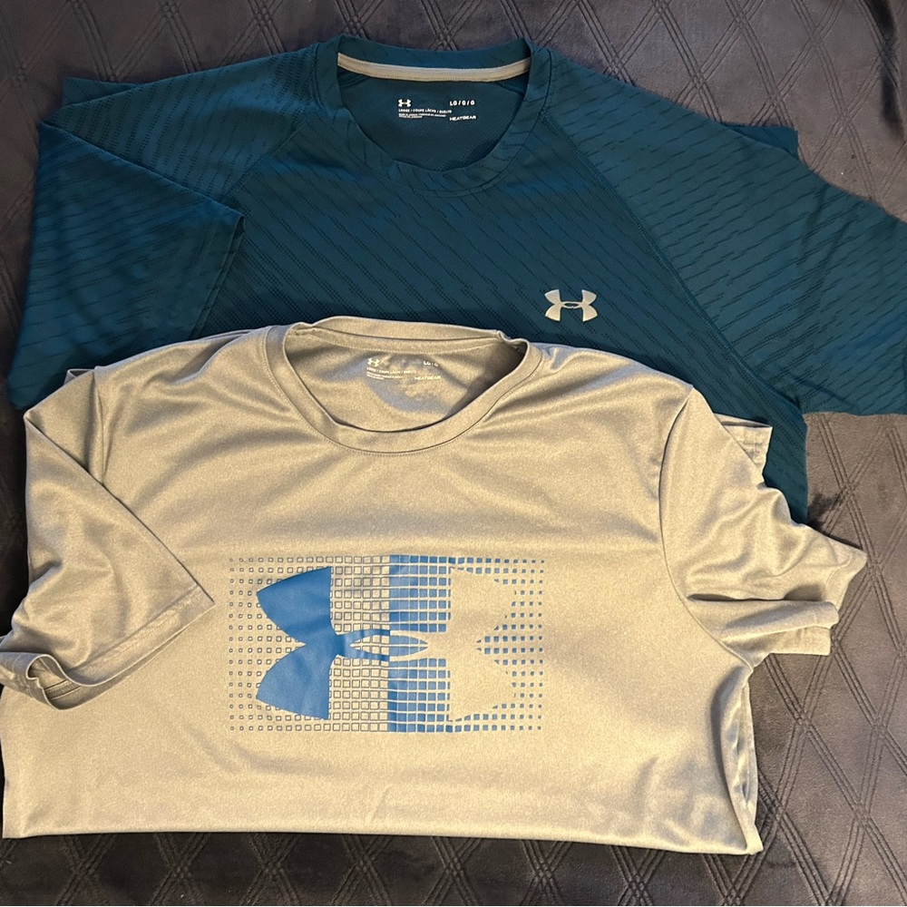 Under Armour Teal and Gray Shirts